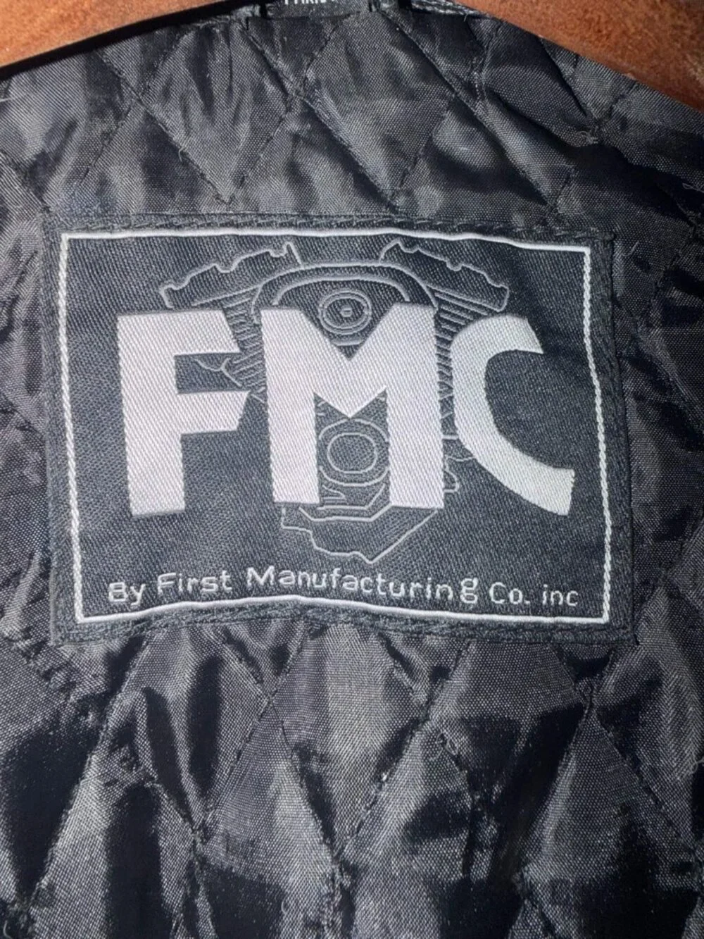 FMC First Manufacturing Co. Black Leather Motorcycle Jacket Men's 50T (50 Tall)